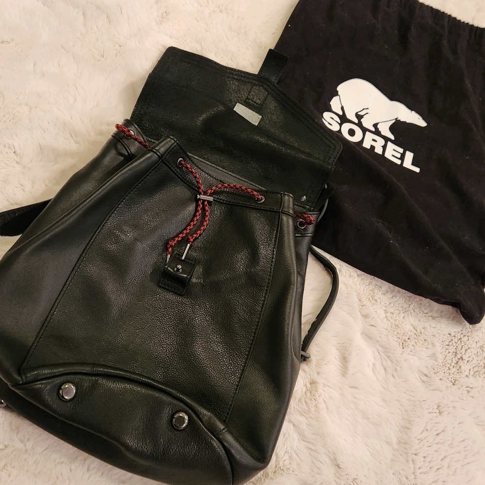 Sorel leather backpack